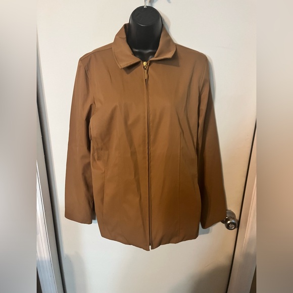 Enzo Angiolini Tan Belted Light Jacket Sz M - Picture 5 of 15